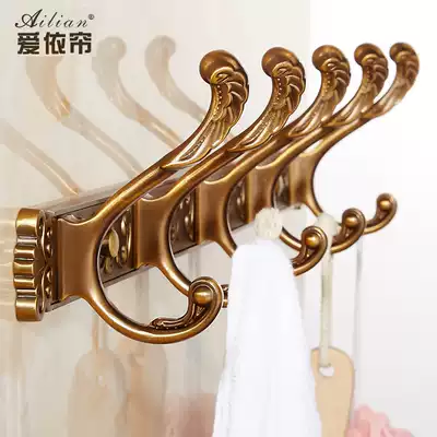 Antique non-perforated clothes hook European-style row hook wall hanging hanger coat hook