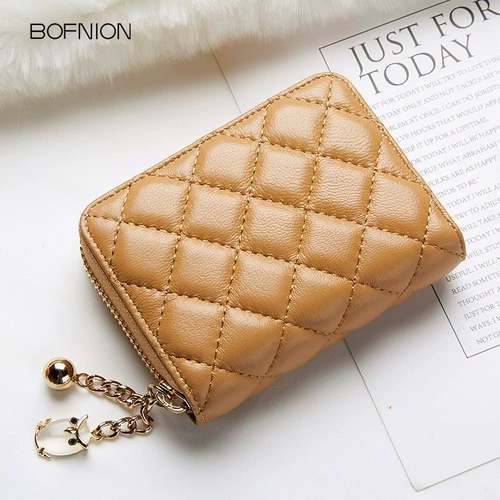 Кошелек, маленькая сумка через плечо, короткий бумажник, милые ультратонкие монеты, небольшая сумка, в корейском стиле, из натуральной кожи