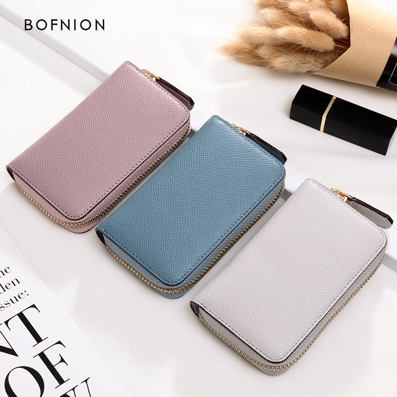 Key Bag Lady Cow Leather Multifunction Large Capacity Key Bag Zero Money Containing Bag Car Key Card Bag Two-in-one