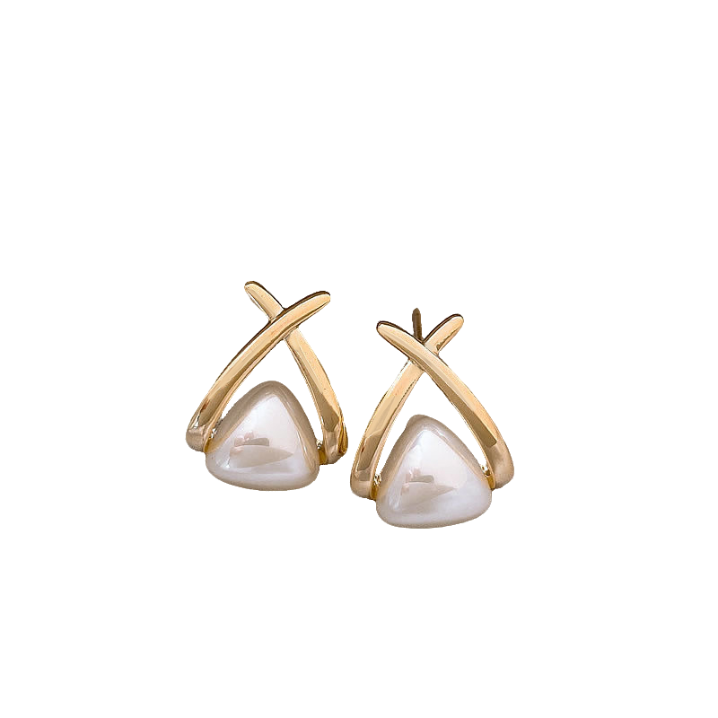 Retro Hong Kong Style Gold Earrings for Women, New Popular Internet Celebrity Style, High-End, Exquisite, Fashionable and Versatile Earrings