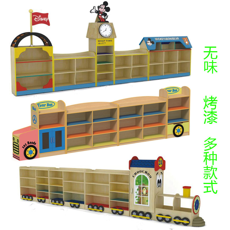 Children Solid Wood Cartoon Combo Toy Cabinet Partition Set of storage Aids Shelf Area Corner Cabinet Lockers-Taobao
