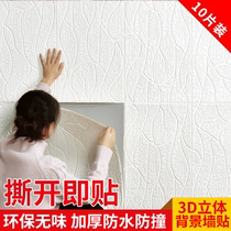 Self-adhesive wallpaper 3d stereo wall sticker living room background wall wallpaper dormitory kindergarten waterproof mold anti-collision sticker decoration