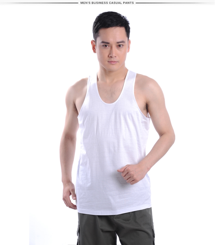 Mùa hè trung niên nam sling áo vest trắng trung niên áo rời mồ hôi cũ cha ao ba lo