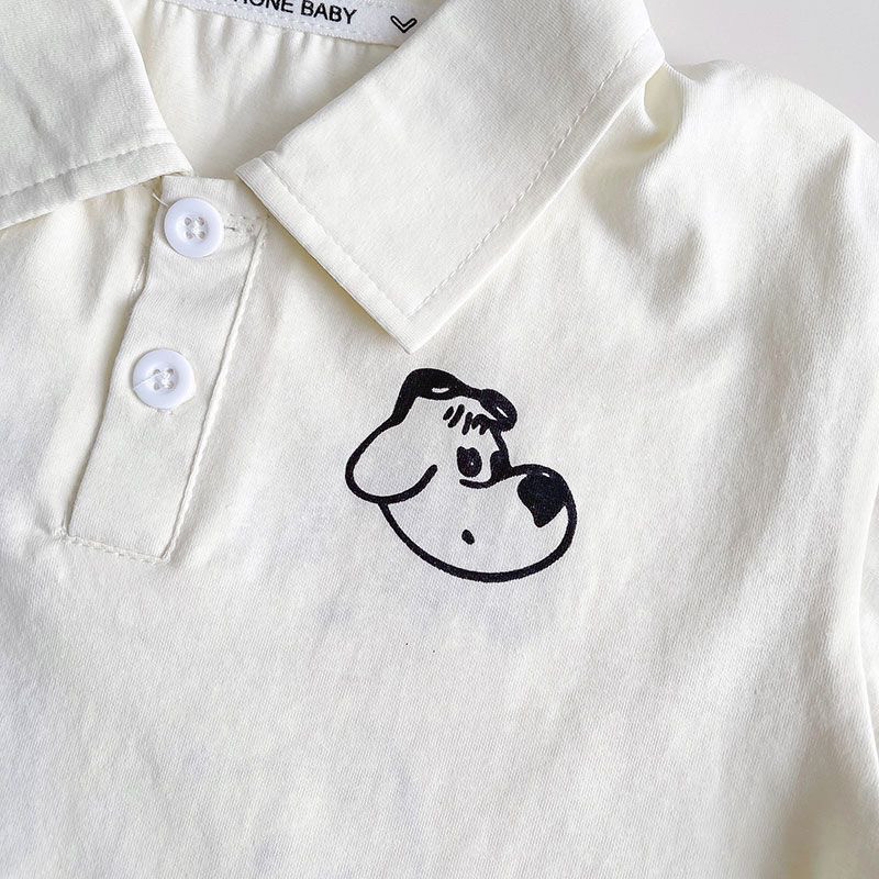 Toddler Boys Summer Polo Outfit - Cute Puppy Print Short Sleeve Set (1-5 Years) O1CN01u0A54N1D0a7jQPXQe !!3812070154
