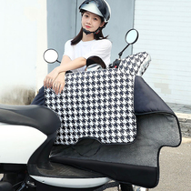 Houndstooth Windshield by 2022 New Electric Battery Car Cover Windproof Waterproof and Cashmere Thickened Autumn and Winter Fashion