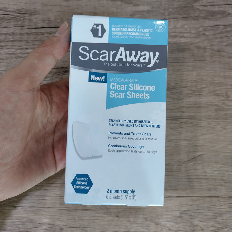 【Split】American Scaraway Scar Patch for Surgery, Hyperplasia, Thyroid, Transparent Silicone Patch