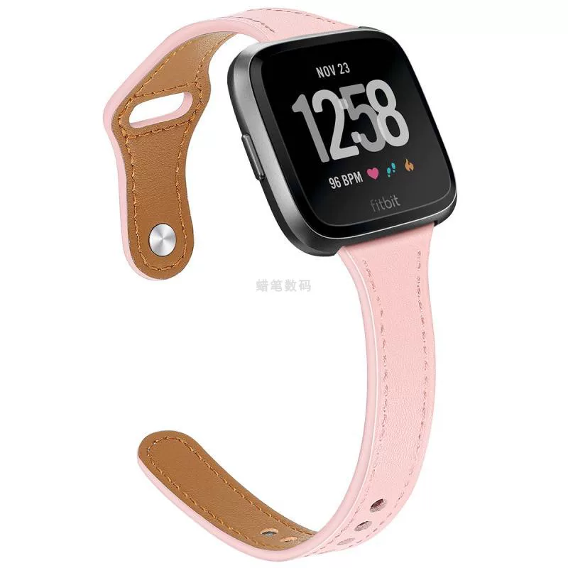Подходит к часов Versa2 от Fitbit, кожаный ремешок на талий - брезент пластина Versa Lite узкое корпус запястье