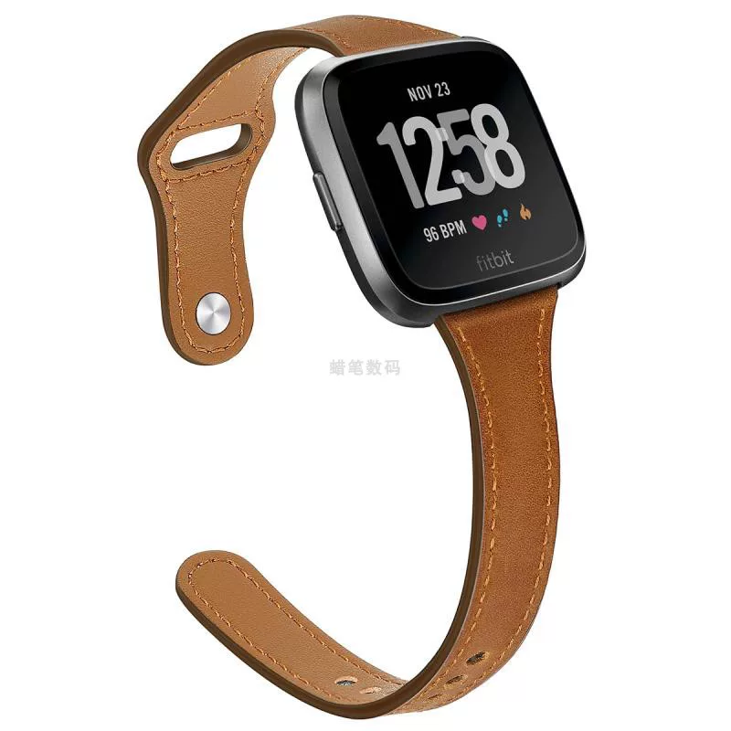Подходит к часов Versa2 от Fitbit, кожаный ремешок на талий - брезент пластина Versa Lite узкое корпус запястье