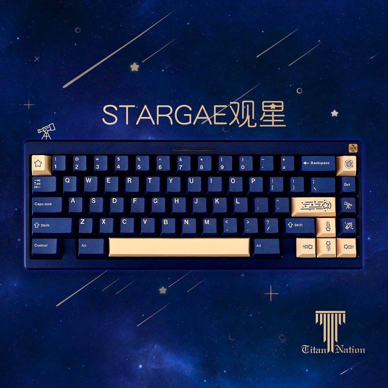 Titan Kingdom Gmk Replica Stargazing 134-Key Pbt Original Profile Full Five-Sided Dye-Sublimation Mechanical Keyboard Keycaps Titan Kingdom Gmk Replica Stargazing 134-Key Pbt Original Profile Full Five-Sided Dye-Sublimation Mechanical Keyboard Keycaps