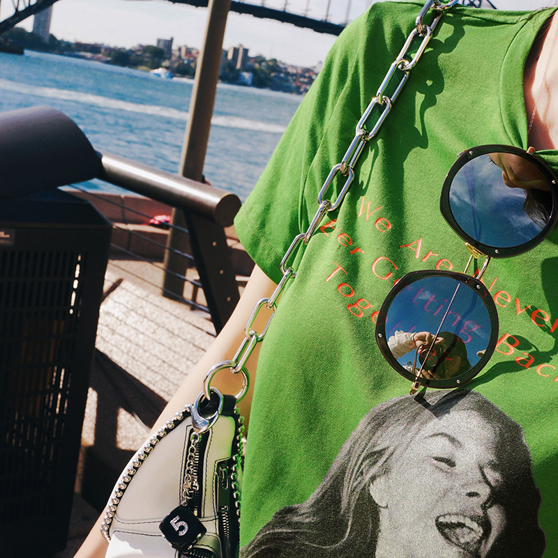 (special price clearance) printed T-shirt Women's new spring Korean version Strange Taste Girl's European and American Wind Hip Hop Blouse Tide