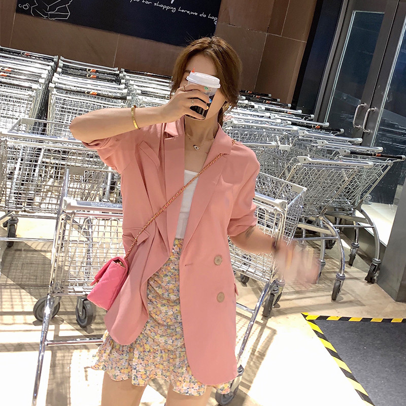 One third Liangpint small children's sunscreen suit air conditioning room bi preparation Summer 100 Lapped Thin style Loose Jacket Woman