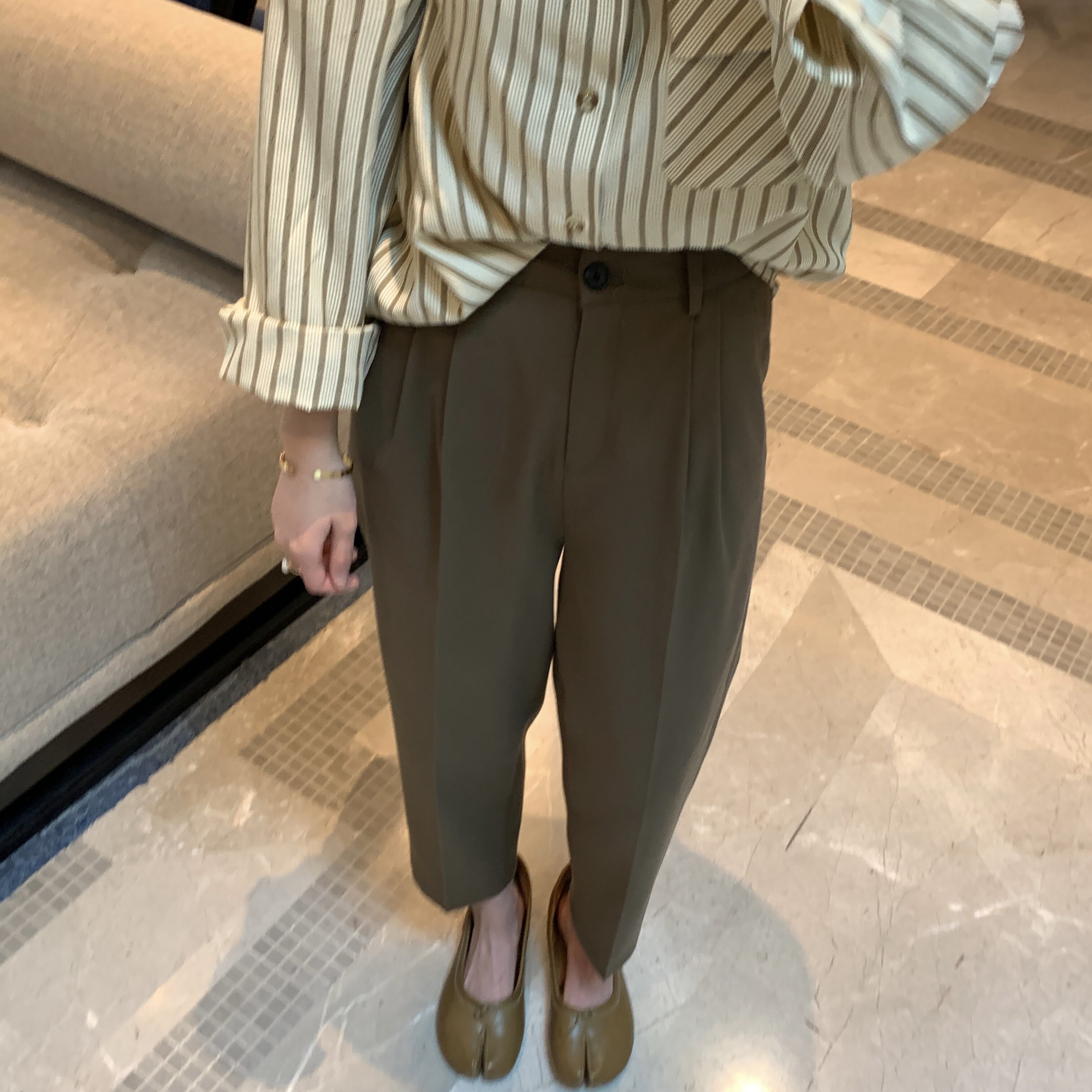 Fury Push 1w Times ~ 2022 Spring Summer Straight Barrel Western Dress Pants PANTS SMOKE PIPE PANTS 90% PANTS WOMEN 150 SMALL SUBS