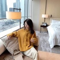 One Sanliang Pin small man winter with high Korean version of loose mohair sweater womens pullover sweater