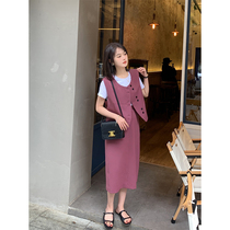 Trendy sloppiness b preparation ~ suit waistcoat waistcoat semi-body dress length dress with two sets of women 150 small