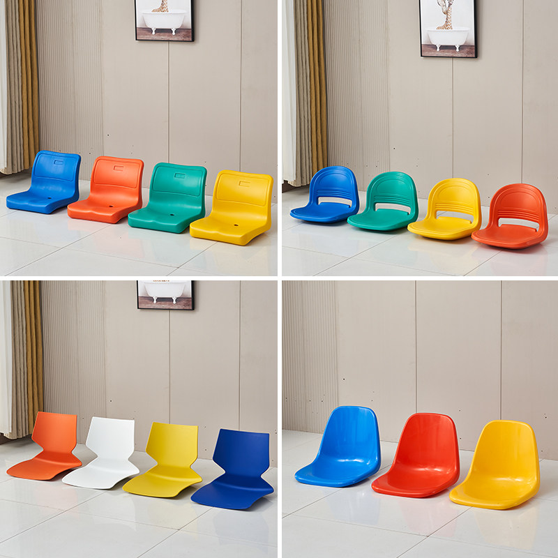 GRP chair dining room dining table and chairs accessories plastic round stool surface color plastic leaning back chair face double face hollow chair-Taobao