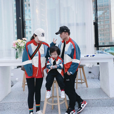 Семейные футболки 亲子装秋季一家三口四口母子炸街2024新款潮高端母女装时尚外套