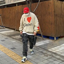 CPFM KANYE KANYE niche Tide brand American High Street leisure loose couple FOG plus velvet round neck sweater ins ins