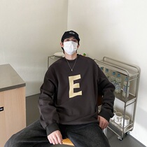 FOG FEAR OF GOD double-line ESSENTIALS American fashion brand autumn and winter plus velvet loose E round neck sweater