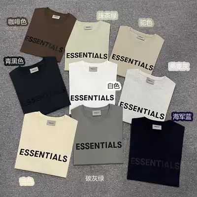 FEAR OF GOD FOG ESSENTIALS COMPLEX LETTER TREND LOOSE HIGH STREET HIP HOP SHORT-SLEEVED T-SHIRT MEN