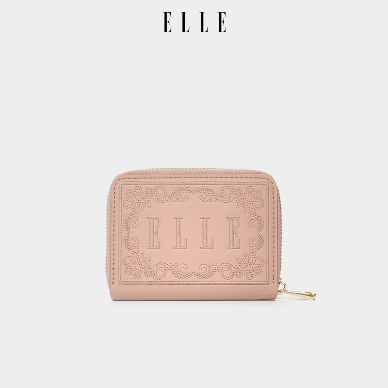 (Daily Tsell) ELLE GIRLS BAG 2023 NEW BAG Handheld Screens Zero Wallet Mini Small Bag Ticket Clips-Taobao