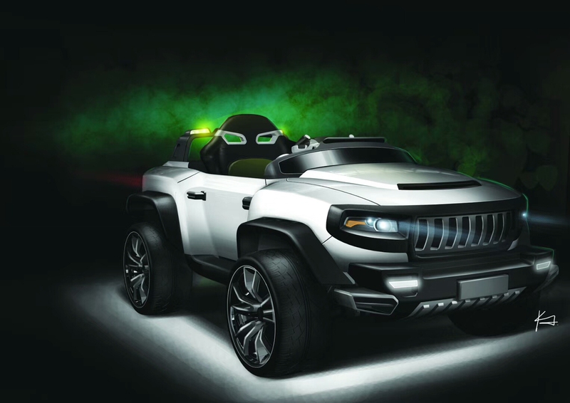 Free Shipping Henes Imported Broon Kidsren's Electric Car Four-Wheel Drive Remote Control Off-Road Four-Wheel Drive Dual Battery Toy Car