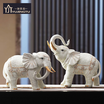 Decoration home decoration living room Chinese ceramic water absorption elephant elephant ornaments lucky wind water elephant ornaments large