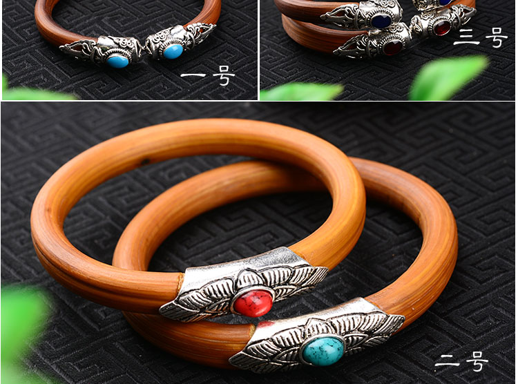 Hạt Tingting tự nhiên Tây Tạng Vân Nam Vua hoang dã Kong Vine Vòng tay mây máu sống đôi vòi nam nữ trang sức vòng tay Cuff