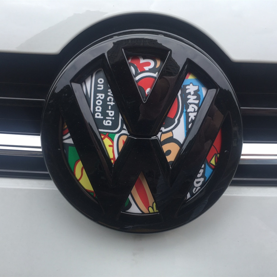 Suitable for Golf 7 Lingdu Sagitar Bora Polo Volkswagen car label carbon fiber sticker graffiti car sticker decoration