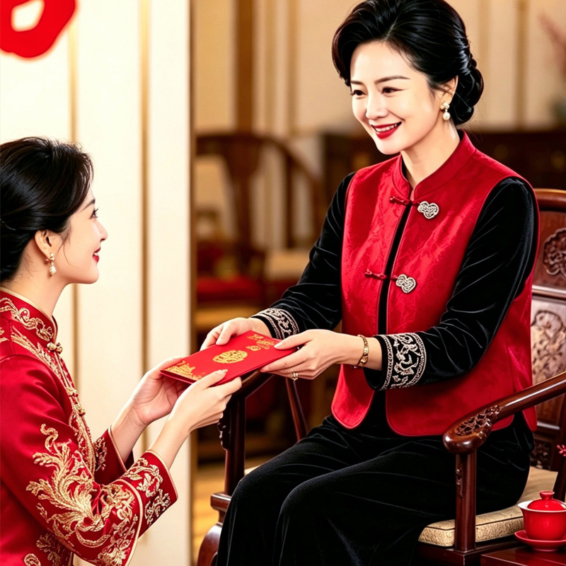 Mom's Velvet Pants Suit 2026 New Style for Mother-In-Law Chinese Style Traditional Engagement Banquet Outfit Petite Plus Size