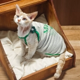 Muamuababy кошачья одежда кошачья одежда Devin Korean Print Sling Summer Pure Cotton Conditioning костюм