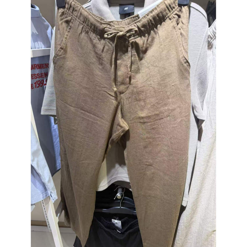 H Brand Genuine Men's Clothing June New Linen Blend Casual Pants 1341396 in Stock H Brand Genuine Men's Clothing June New Linen Blend Casual Pants 1341396 in Stock