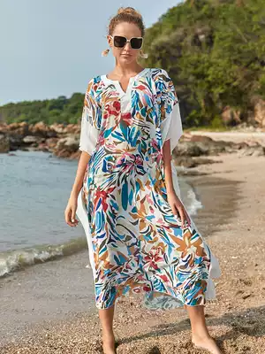 Seaside Holiday 2020 new beach sunscreen coat long dress loose size bikini swimsuit