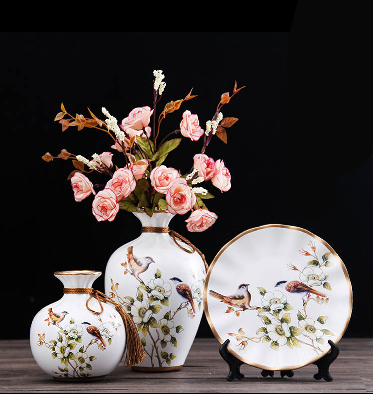 Dried flower vases, pottery ceramic flower implement restoring ancient ways is the sitting room porch flower arranging coarse pottery combination furnishing articles ornaments