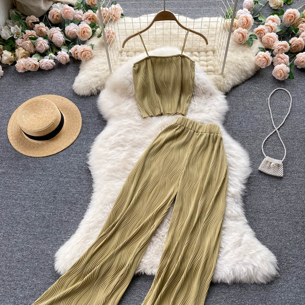 Women Summer Fashion Pants Set Sexy Off Shoulder Strapless Short Tops & High Waist Long Pants Two Piece Suits plus size jogging suits