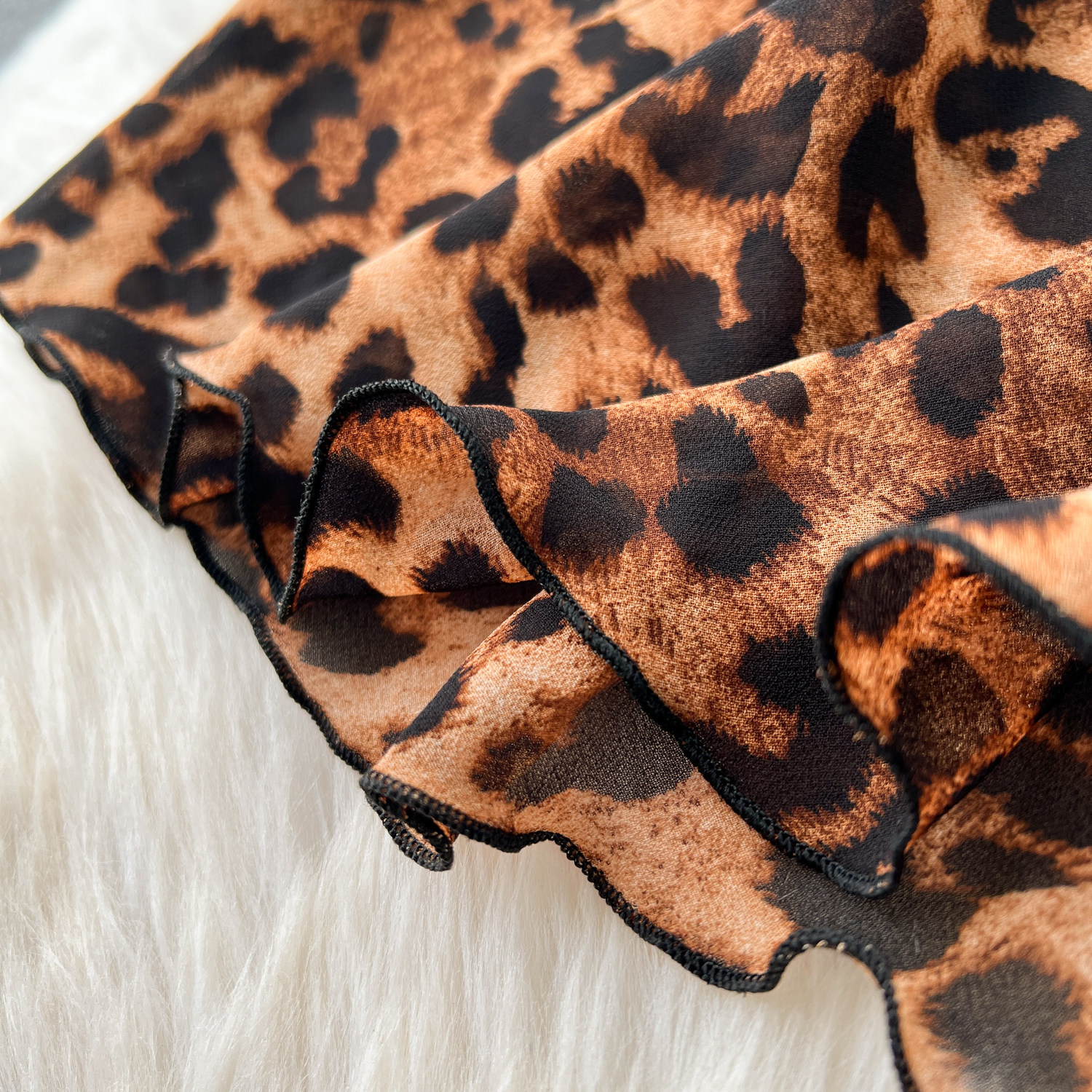 Chillgio Frauen sexy Leopard Spaghetti träger Kleid Sommer Mini Pyjama Nachthemd schiere Mode Schmetterling Swinging Kragen Nachthemden – Detail 13