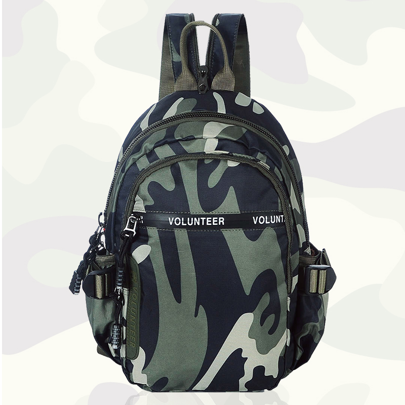 Camouflage bag Male military fan multi-function mini shoulder bag Waterproof desert nylon cloth bag crossbody chest bag zipper