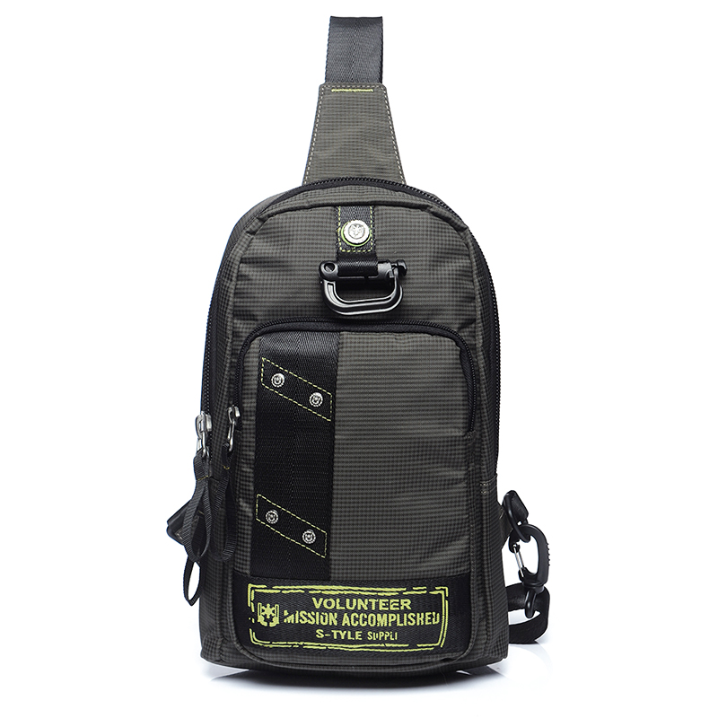 Trendy cross-functional chest bag vertical sports Korean youth outdoor backpack shoulder bag messenger bag men's waterproof