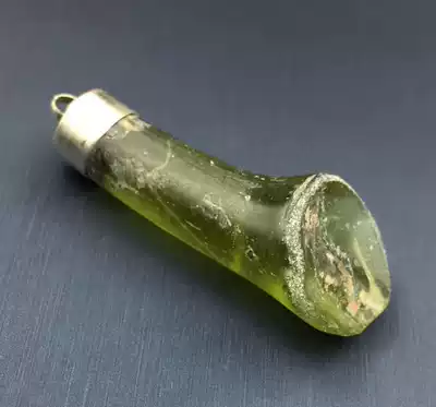 Gao Gu Liuli R9621PB3-Afghanistan Millennium Old Liuli Silver Pendant 4 9cm11 8g