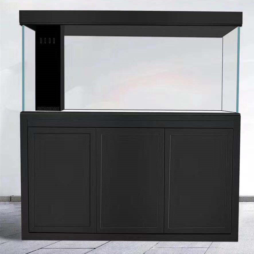 Old fishing fish tank aquarium 1 5 1 8 m large and medium bottom filter home living room ultra white glass red dragon cylinder