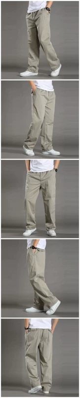 Mùa hè người đàn ông mới của quần âu cộng với phân bón để tăng overalls quần phần mỏng loose thêm kích thước lớn đàn hồi eo quần chất béo