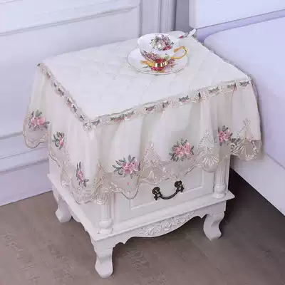 Bedside towel European cover bedroom dustproof bed bag fabric thick non-slip multi-purpose coffee table square cloth cover