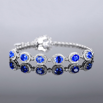 Bijouterie italienne 2 70 Carat Natural Vectori Sapphire Bracelet Femmes 18K Gold Studded Diamond Color Treasure Jewelry