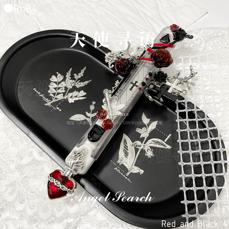 【Rnb4】Angel Visit Original Design Handmade Knife Utility Knife Gothic Red and Black Subculture Box Opener 【Rnb4】Angel Visit Original Design Handmade Knife Utility Knife Gothic Red and Black Subculture Box Opener