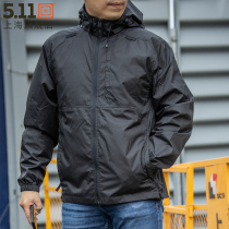 American 511 stand collar hooded windproof and water repellent jacket 511 self-storage tactical side opening tactical jacket 48169