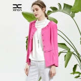 邢氏 Осенняя тонкая куртка для матери для отдыха, большой размер, круглый воротник, коллекция 2021