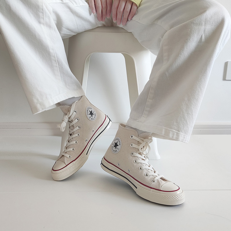 Converse 1970S Classic Off-White High and Low Top Canvas Shoes for Men and Women Couples 162062C 162053C Converse 1970S Classic Off-White High and Low Top Canvas Shoes for Men and Women Couples 162062C 162053C