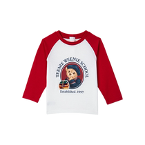 TeenieWeenie Kids Bear Childrens Clothing 24 Autumn New Girls Versatile Contrast Color Raglan Sleeve Long Sleeve T-Shirt
