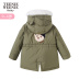 Teenie Weenie Kids Kids Baby Baby xuống áo khoác nam Big tóc cổ áo ấm mùa đông Coat. 