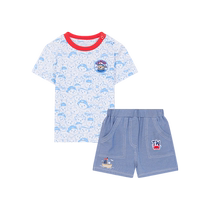 Teenie Weenie Kids Kids Kids Clothes 24 Summer New Boy Baby Navy Wind Short Sleeve Short Short Kits