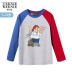 đầu xi phông teenie Weenie Kids Kids Boys Boys T-shirt trẻ em dài tay của mùa xuân và mùa hè váy mỏng. 